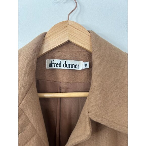 Womens Camel Wool Blend Button-Front Coat - Picture 3 of 10